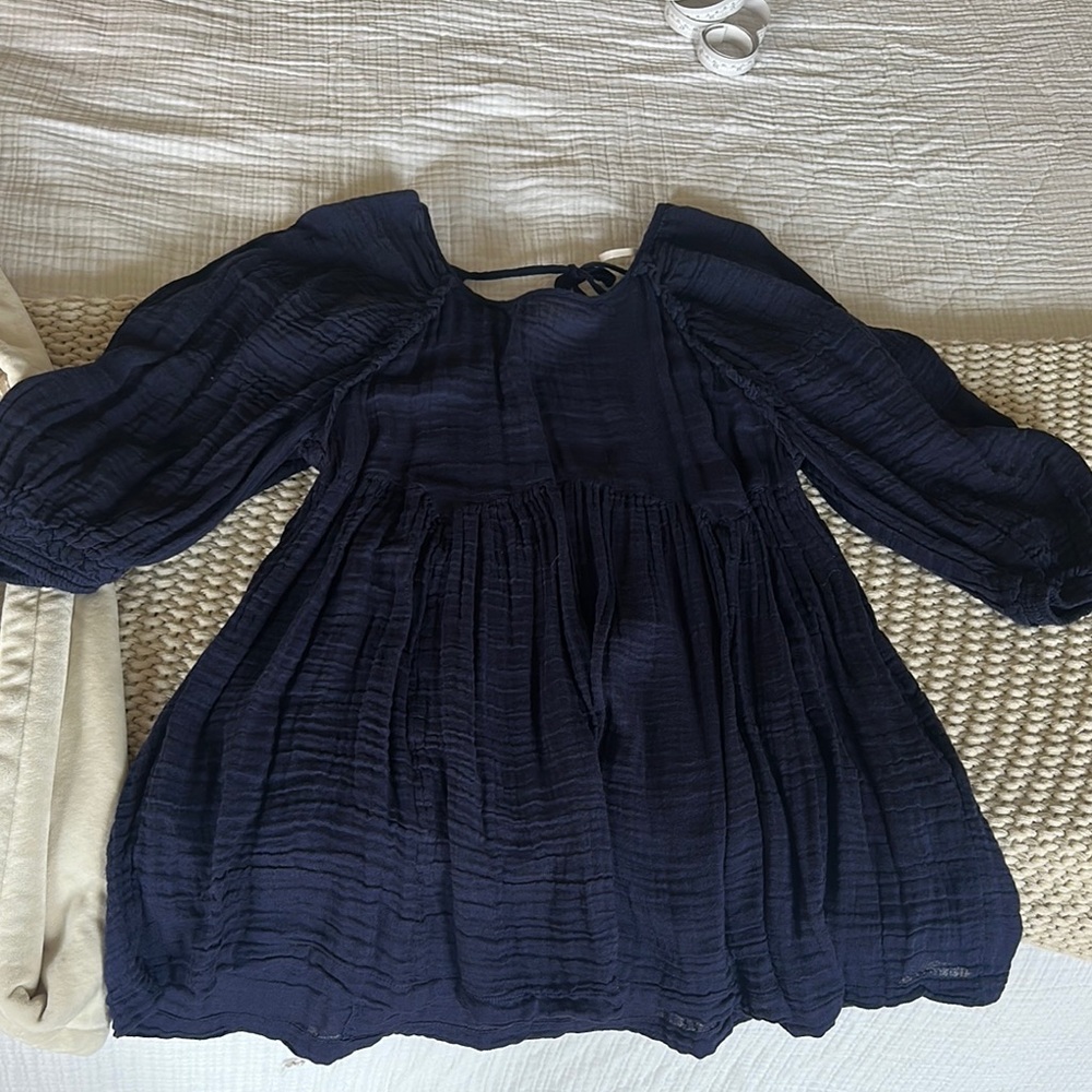 Free people navy tunic dress